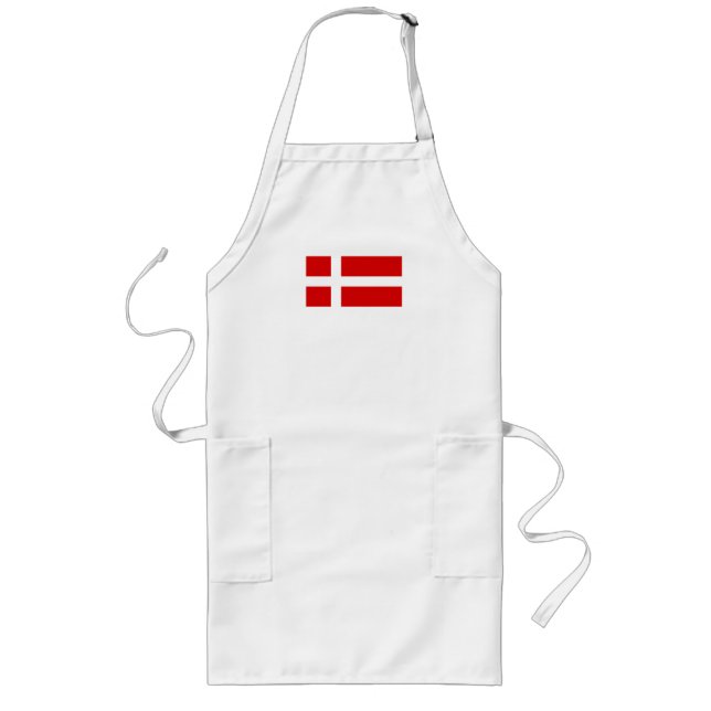Flagga av Danmark Långt Förkläde (Framsidan)