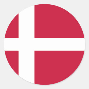 Flagga av Danmark Runt Klistermärke