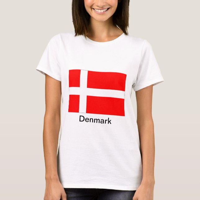 Flagga av Danmark T Shirt (Framsida)