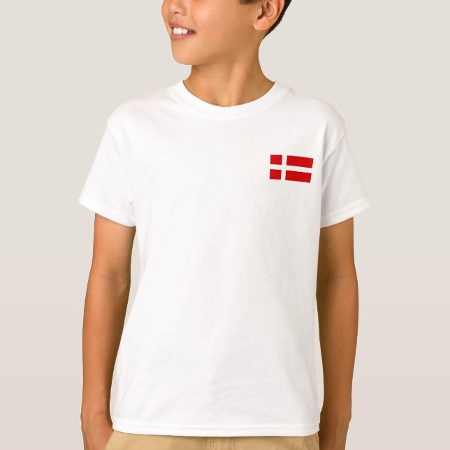 Flagga av Danmark T Shirt (Framsida)