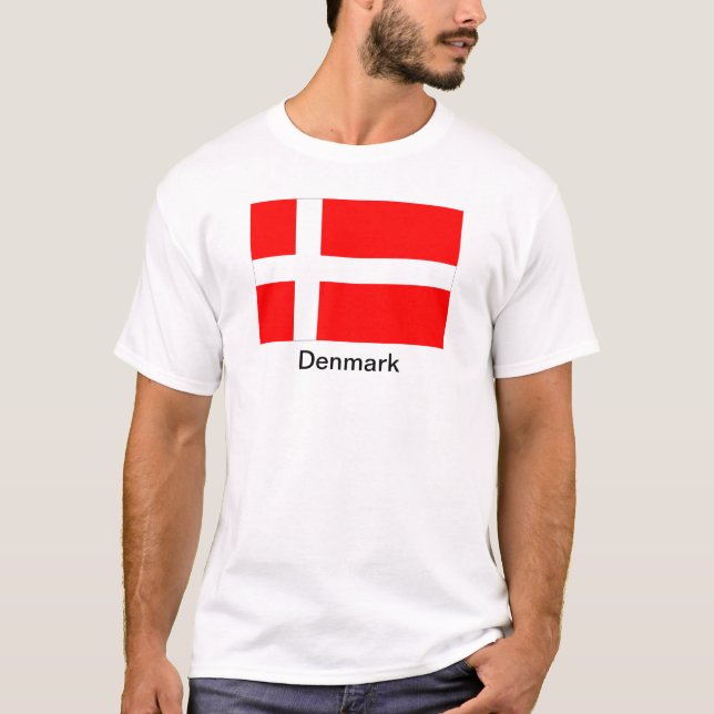 Flagga av Danmark T Shirt (Framsida)