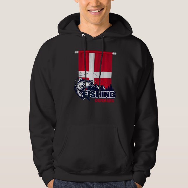 Flagga av danskt fiske i Danmark Hoodie (Framsida)