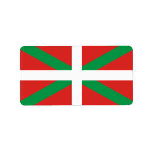 Flagga av de baskiska landetiketterna adressetikett