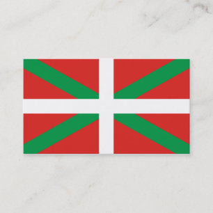 Flagga av de baskiska landvisitkortarna visitkort