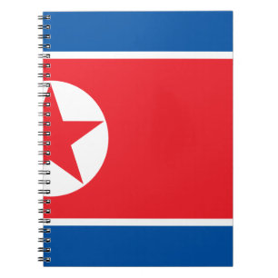 Flagga av Democraticet Peoples Republic of Korea Anteckningsbok