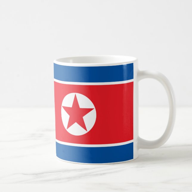 Flagga av Democraticet Peoples Republic of Korea Kaffemugg (Höger)