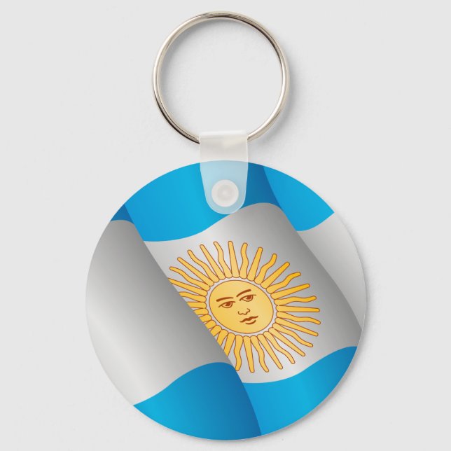 Flagga av den argentinska nyckelkedjan nyckelring (Framsida)