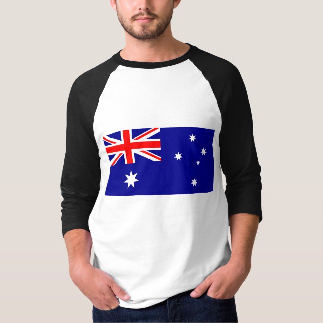 Flagga av den Australien T-tröja T Shirt (Framsida)