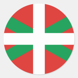 Flagga av den baskiska landklistermärken runt klistermärke