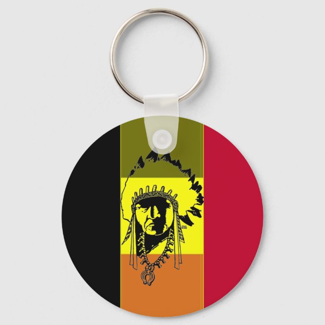 Flagga av den belgiska randade indiska nyckelkedja nyckelring (Framsida)