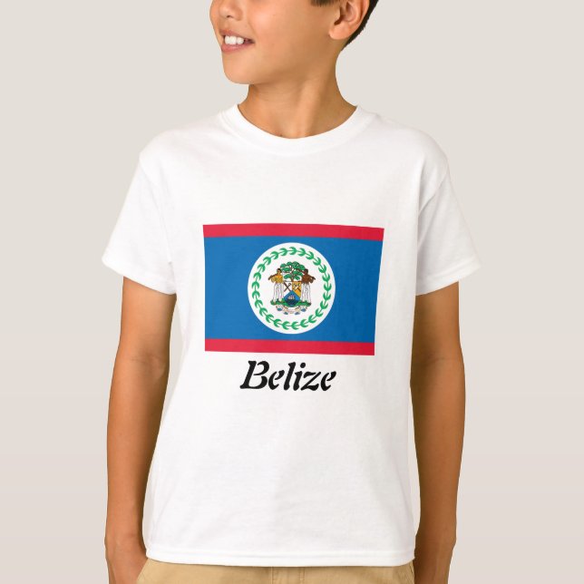 Flagga av den Belize flickaT-tröja Tröja (Framsida)