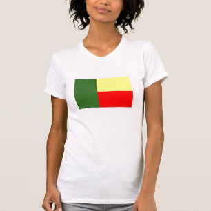 Flagga av den Benin T-tröja för Women. T Shirt