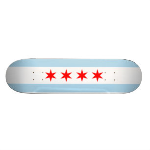 Flagga av den Chicago skateboarden Skateboard Bräda 21,5 Cm