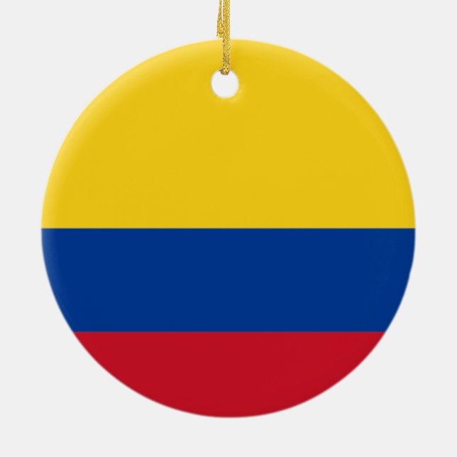 Flagga av den Colombia prydnaden Julgransprydnad Keramik (Baksidan)
