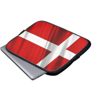 Flagga av den Danmark Neoprenelaptop sleeve