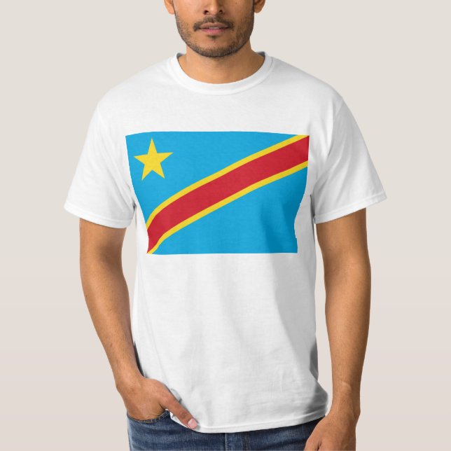 Flagga av den demokratiska Republic of the Congo T T-shirt (Framsida)