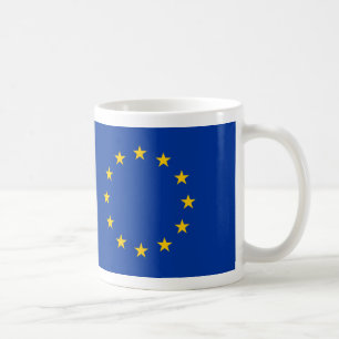 FLAGGA AV DEN EUROPA KAFFEMUGGEN KAFFEMUGG