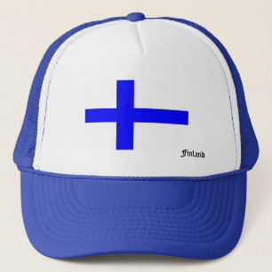 Flagga av den Finland lastbilsföraren Keps