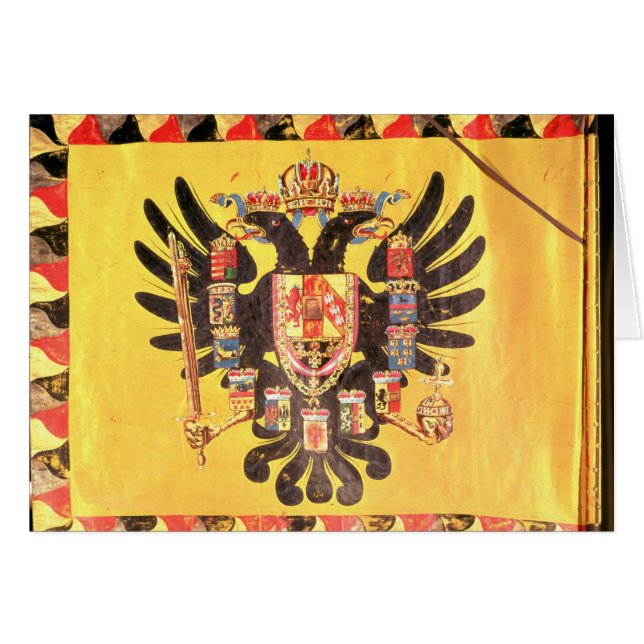 Flagga av den imperialistiska Habsburg dynastin, Hälsningskort (Framsidan Horizontal)