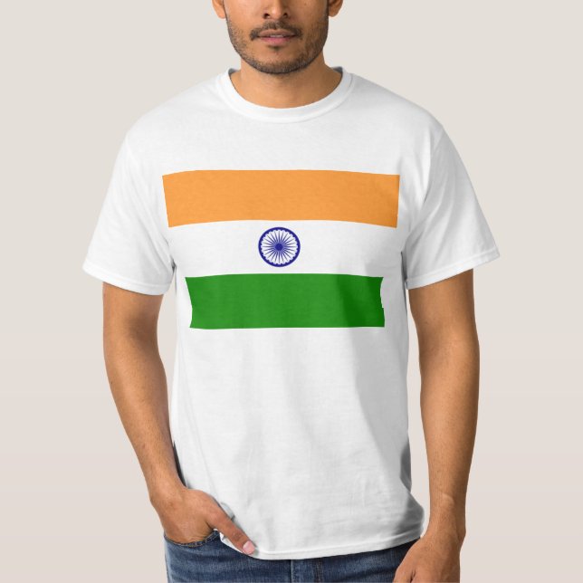 Flagga av den Indien T skjortan Tee Shirt (Framsida)