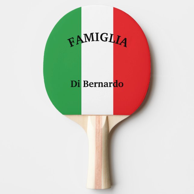 Flagga av den Italien italienska Flagga Pingisracket (Framsidan)