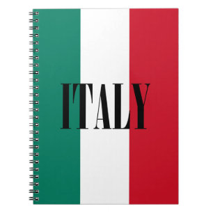 Flagga av den italienItalia italienare Il Anteckningsbok Med Spiral