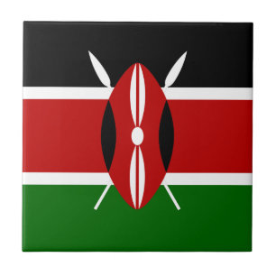 Flagga av den Kenya afrikan Kakelplatta