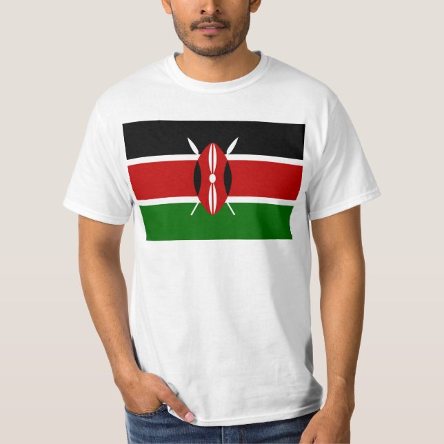 Flagga av den Kenya afrikan T-shirt (Framsida)