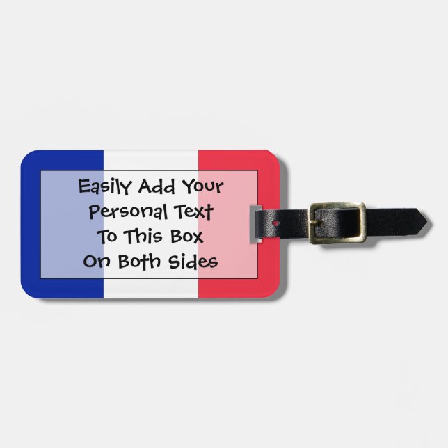 Flagga av den lätta legitimationen för frankriken bagagebricka (Horisontell Framsida)