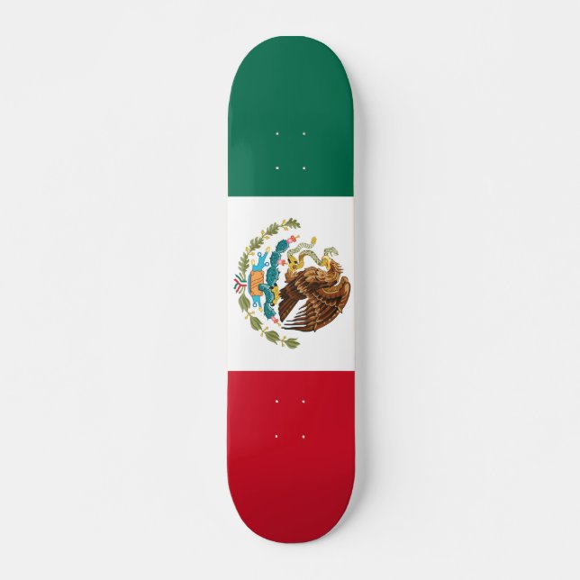 Flagga av den Mexico skateboarden Skateboard Bräda 20 Cm (Framsida)