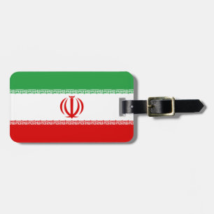 Flagga av den personliga Iran lätta legitimationen Bagagebricka