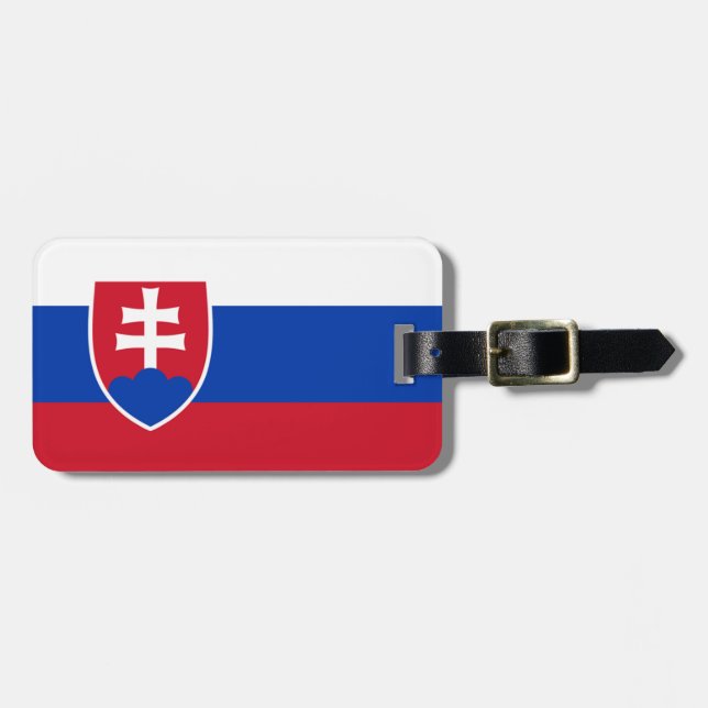 Flagga av den personliga Slovakien lätta Bagagebricka (Horisontell Framsida)