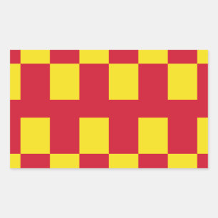 Flagga av den rektangulära Northumberland-symbolen Rektangulärt Klistermärke