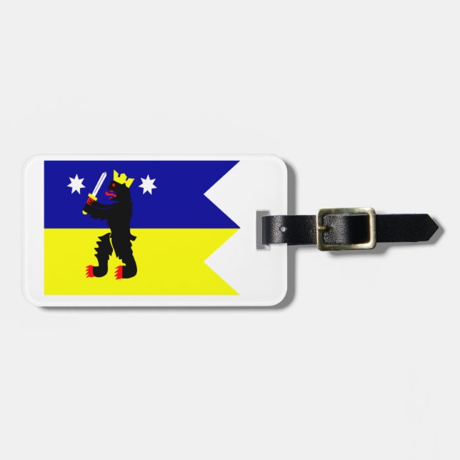 Flagga av den Satakunta regionen i Finland Bagagebricka (Horisontell Framsida)