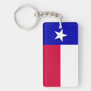 Flagga av den Texas akrylen (enkelsidiga) Nyckelring