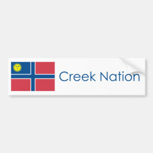 Flagga av den The Creek nationen Bildekal