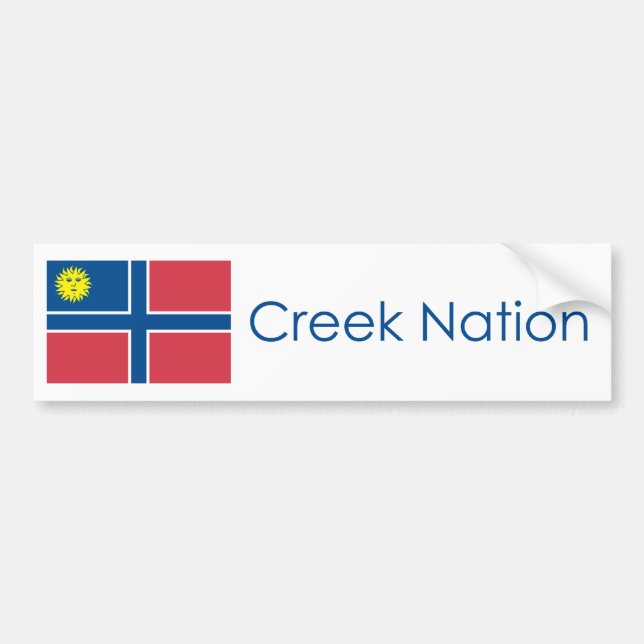 Flagga av den The Creek nationen Bildekal (Framsidan)