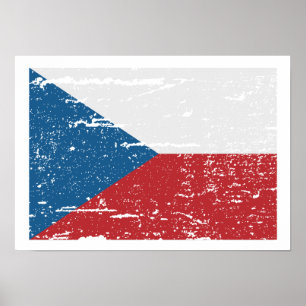FLAGGA AV DEN TJECKISKA REPUBLIKEN POSTER