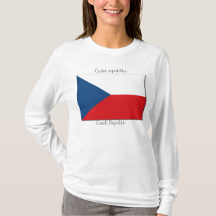 Flagga av den tjeckiska republikskjortan t shirt