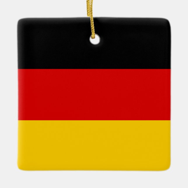 Flagga av den tyska Dubblan Black Red Guld Sided Julgransprydnad Keramik (Framsida)