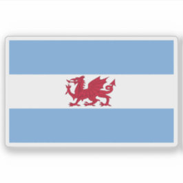 Flagga av den walesiska kolonin i Patagonia, Argen Klistermärken