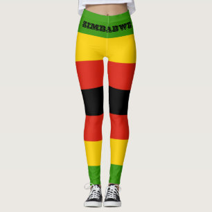 Flagga av den Zimbabwe afrikan Leggings