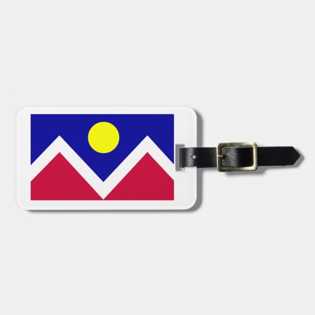 Flagga av Denver Colorado Bagagebricka (Horisontell Framsida)