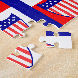 Flagga av det Amerika pussel