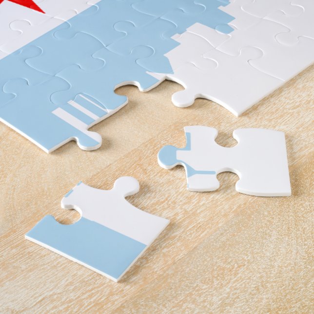 Flagga av det Chicago horisontpussel Pussel (Sidan)