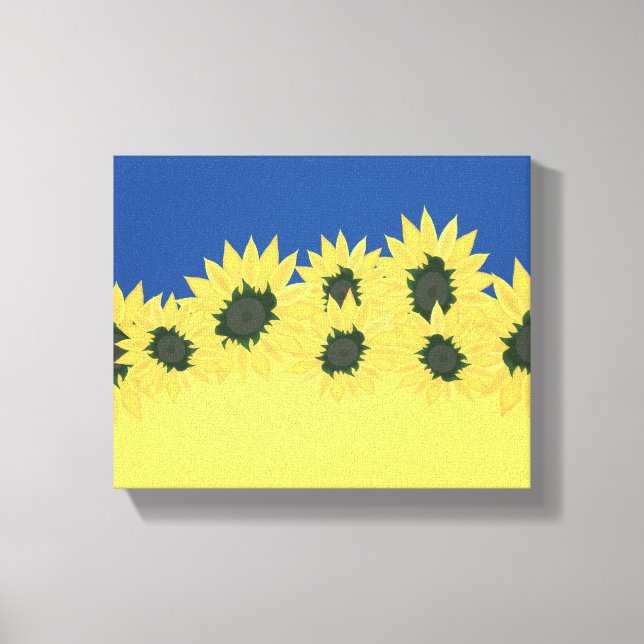 Flagga av det härjade Kanvastrycket i Ukraina Canvastryck (Framsida)