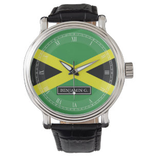 Flagga av det Jamaica anpassningsbarnamn Armbandsur