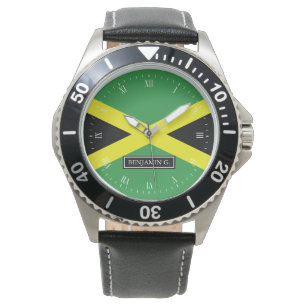 Flagga av det Jamaica anpassningsbarnamn Armbandsur