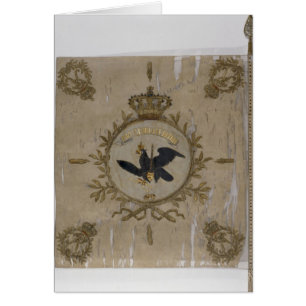 Flagga av det Prussian infanterit Hälsningskort