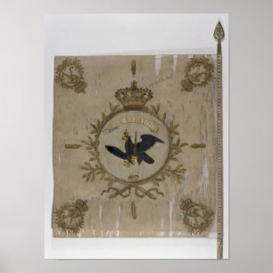 Flagga av det Prussian infanterit Poster